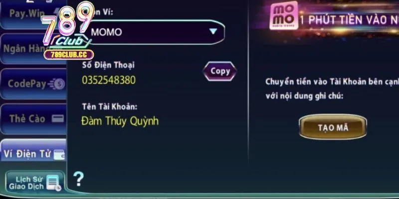 Hướng dẫn bổ sung vốn bằng ví điện tử